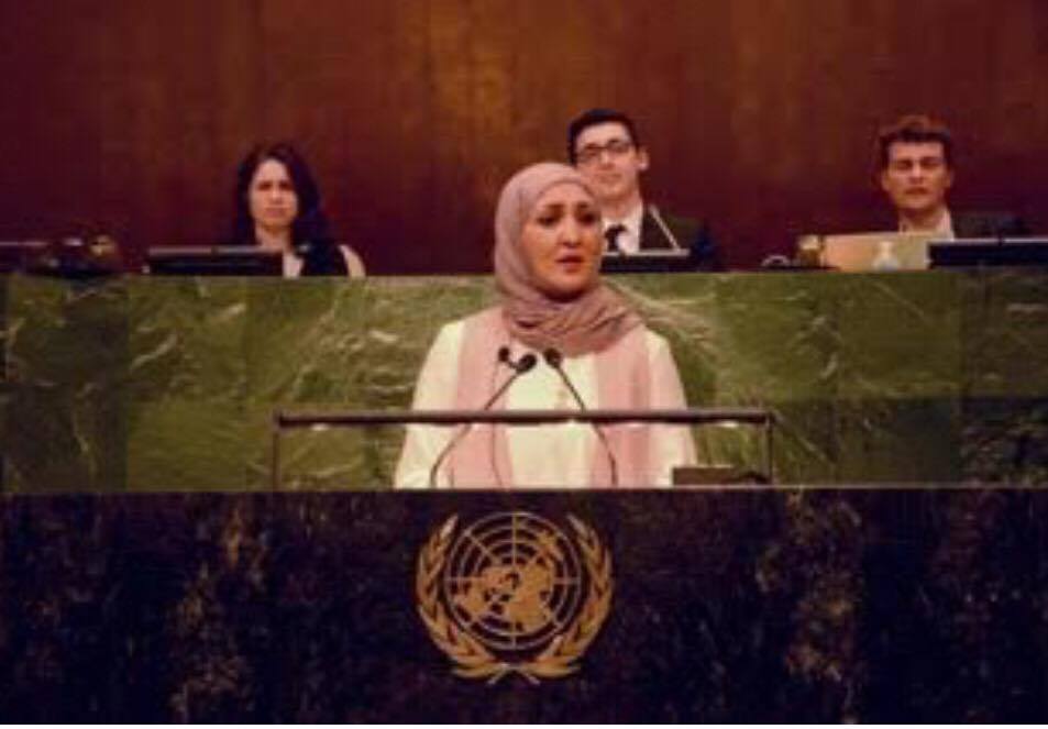 الأردنية‭ ‬‮«‬ندى‭ ‬حمدان‮»‬‭ ‬تلقي‭ ‬خطاباً‭ ‬بنيويورك‭ ‬عن‭ ‬معاناة‭ ‬النساء‭ ‬في‭ ‬الحروب‭- ‬صور