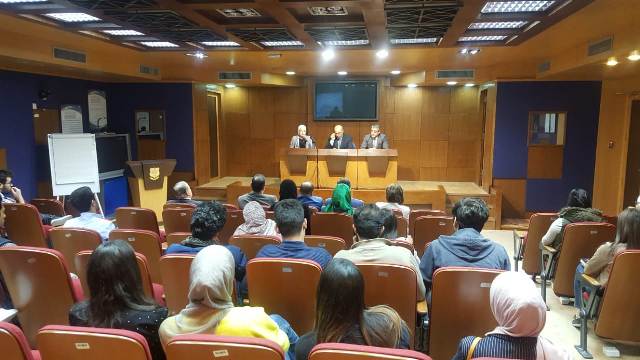 محاضرة توعوية حول النزاهة ومكافحة الفساد في حقوق جامعة عمان الأهلية
