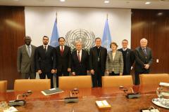 اللجنة العليا لتحقيق أهداف وثيقة الأخوة الإنسانية تستعرض خلال لقائها بالأمين العام للأمم المتحدة التصور المقترح لبيت العائلة الإبراهيمية