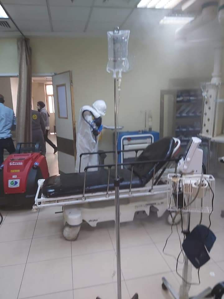  حملة تعقيم شاملة في مستشفى الأمير فيصل