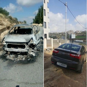بالصور...العثور على مركبة سرقت وحرقت في منطقة مرج الحمام بالعاصمة عمان
