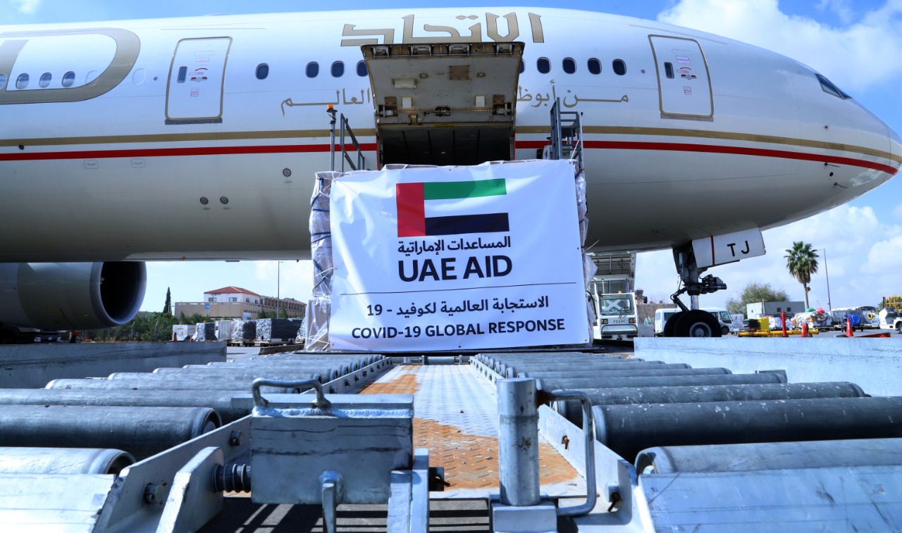 وصول المساعدات الطبية المقدمة من دولة الإمارات العربية المتحده الى الاردن 