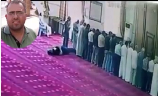 شاهد بالفيديو ... وفاة شاب اثناء الصلاة في احد المساجد بالعاصمة عمان