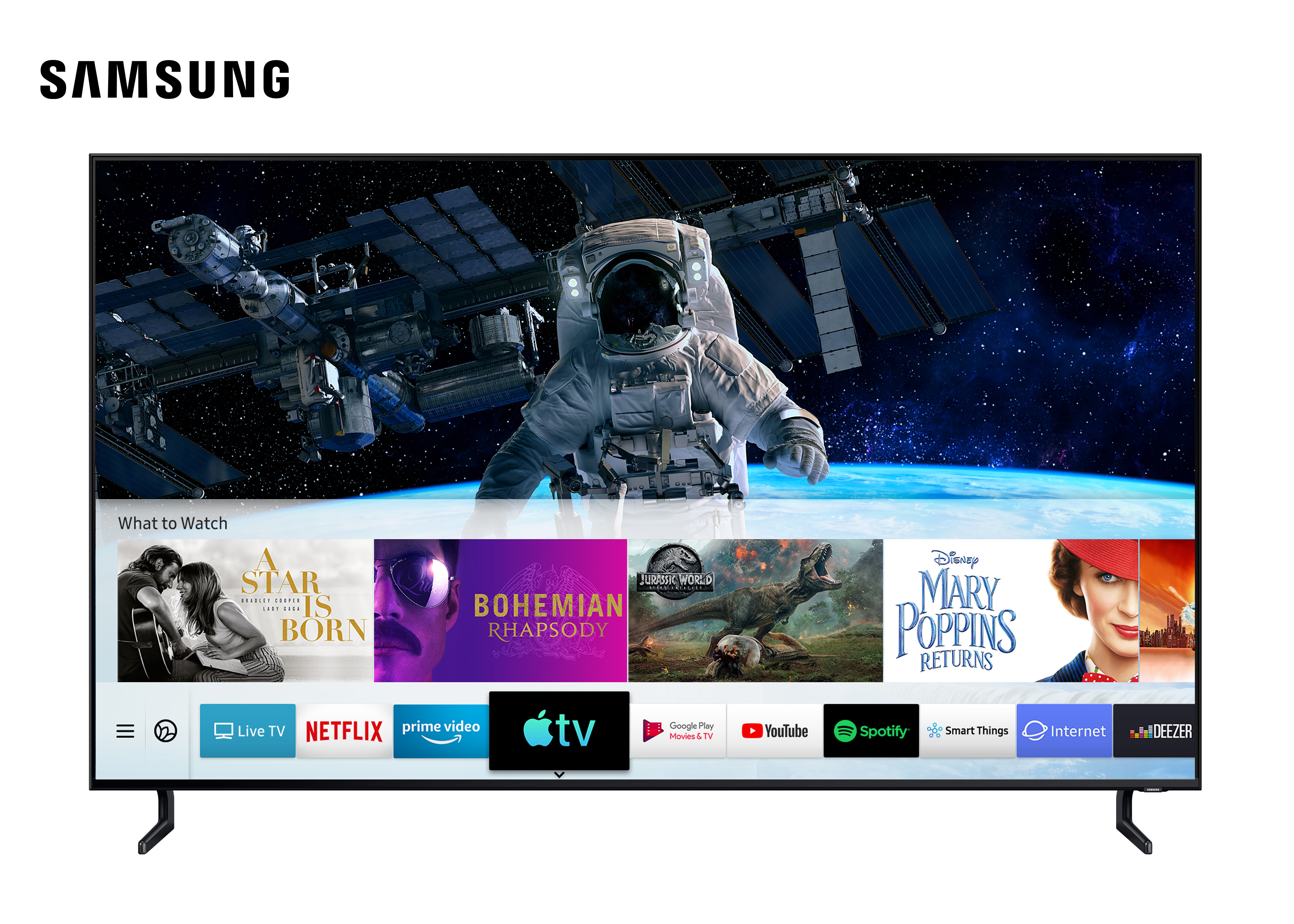 سامسونج توفر تطبيق Apple TV وتدعم ميزة آبل AirPlay 2 على تلفزيوناتها الذكية