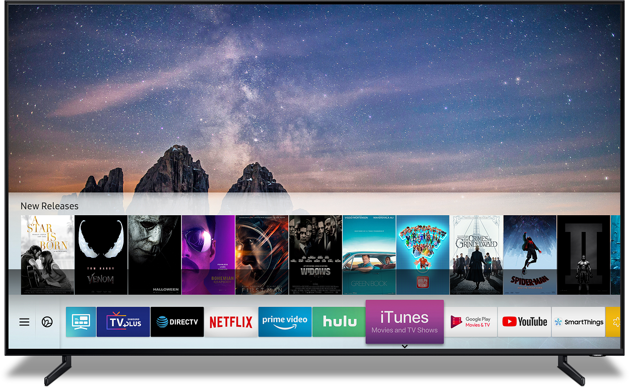 سامسونج توفر خدمةiTunes Movies وتدعم ميزة Apple AirPlay 2 على تلفزيوناتها الذكية اعتباراً من ربيع 2019
