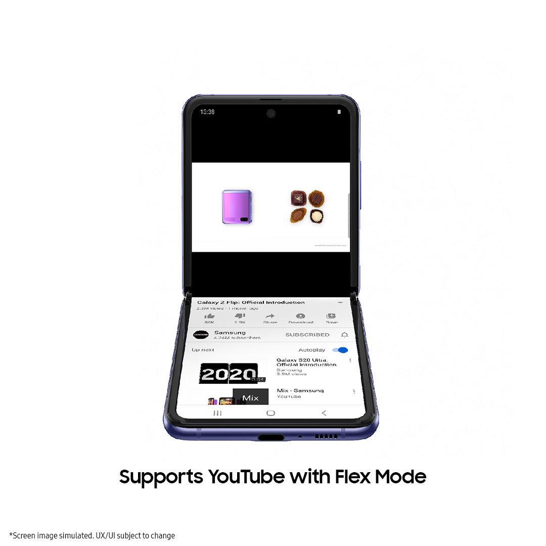تعاون جديد بين سامسونج وجوجل يؤدي إلى تطوير يوتيوب ليتناسب مع التصميم المبتكر لهاتف Galaxy Z Flip
