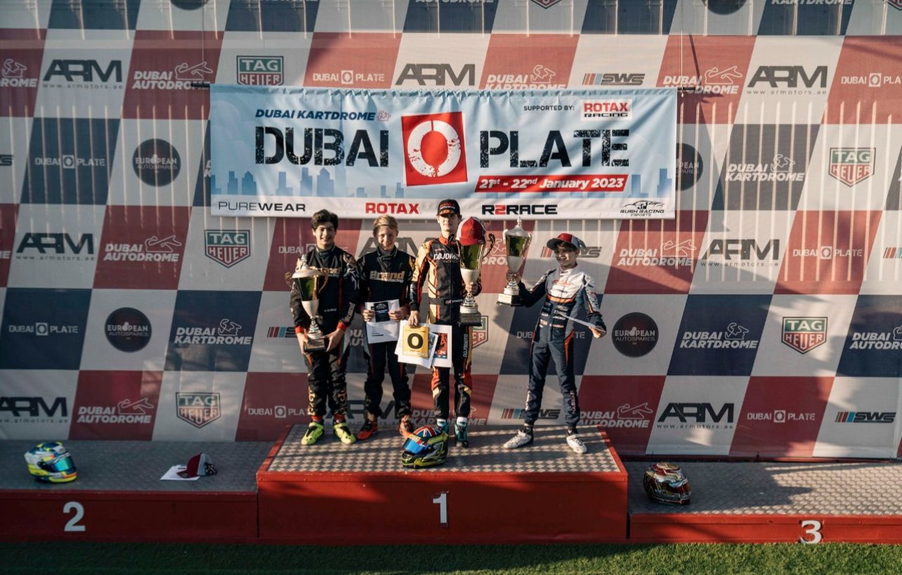 حمزة الفايز في المركز الثاني في سباق دبي 