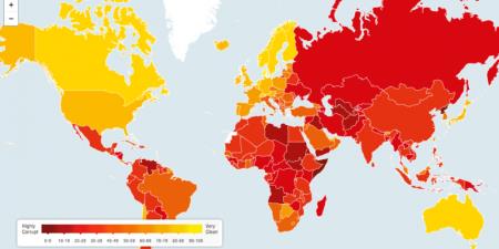 تقدم الاردن ٤ درجات في مؤشر مدركات الفساد ليصبح ٤٥ عالميا