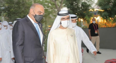 الشيخ محمد بن راشد يزور الجناح الأردني في معرض إكسبو 2020 دبي