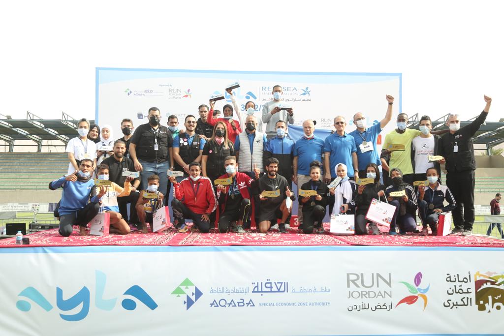 الجمعية الأردنية للماراثونات تختتم سباق آيلة نصف ماراثون  البحر الأحمر بنجاح