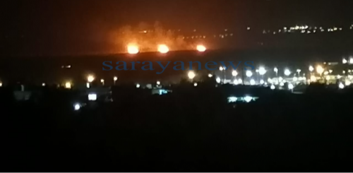حريق داخل الأراضي المحتلة بالقرب من معبر وادي الأردن