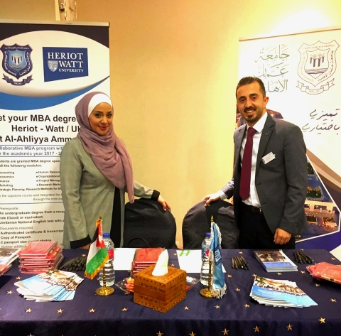 جامعة عمان الأهلية تشارك في معرض الشرق الأوسط وشمال أفريقيا الثاني للتعليم العالي