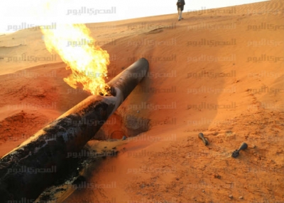 سيناء : داعش يفجرخط الغاز المؤدي للاردن ويتوعد الاردنيين