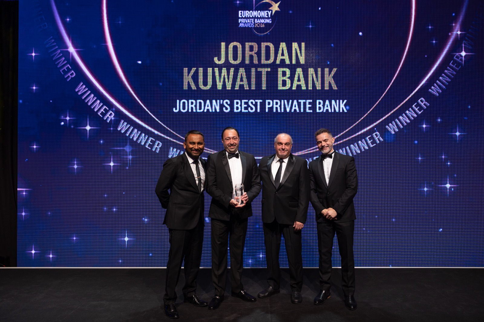 البنك الأردني الكويتي يحصد جائزة 《أفضل بنك للخدمات المصرفية الخاصة في الأردن》 للمرة الرابعة على التوالي 