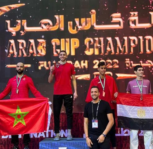زيد مصطفى من جامعة عمان الأهلية يحصد ذهبية بطولة كأس العرب الدولية للتايكواندو