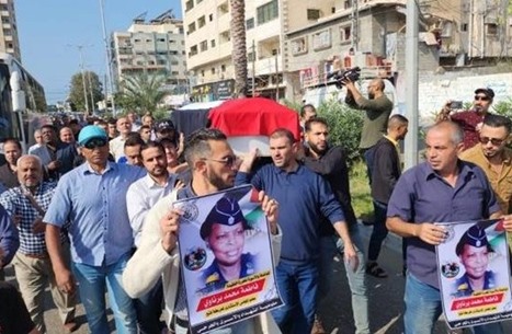 تشييع جثمان أولى أسيرات الثورة الفلسطينية في قطاع غزة
