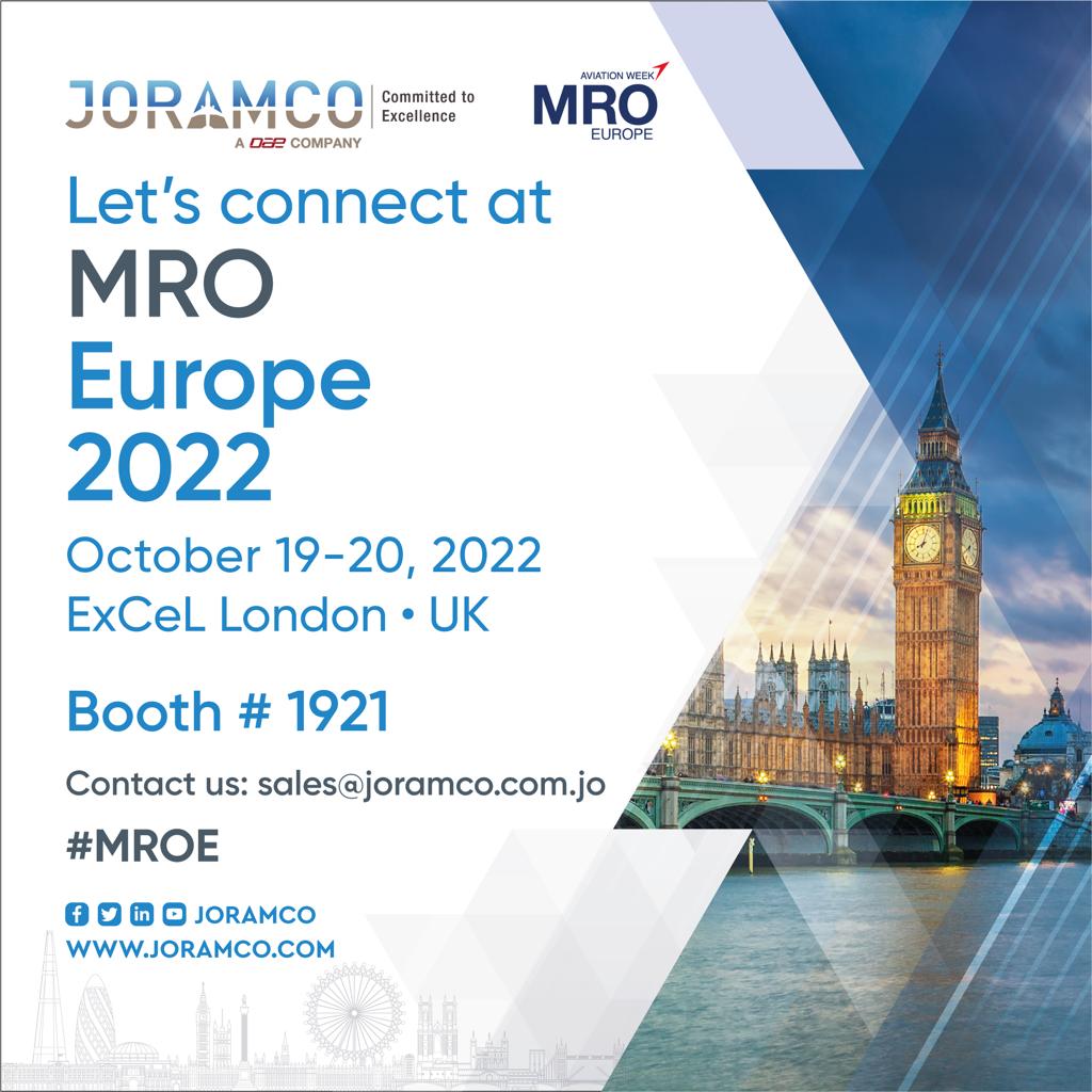 《جورامكو》 تشارك في المؤتمر والمعرض الأوروبي لصيانة الطائرات MRO EUROPE 2022